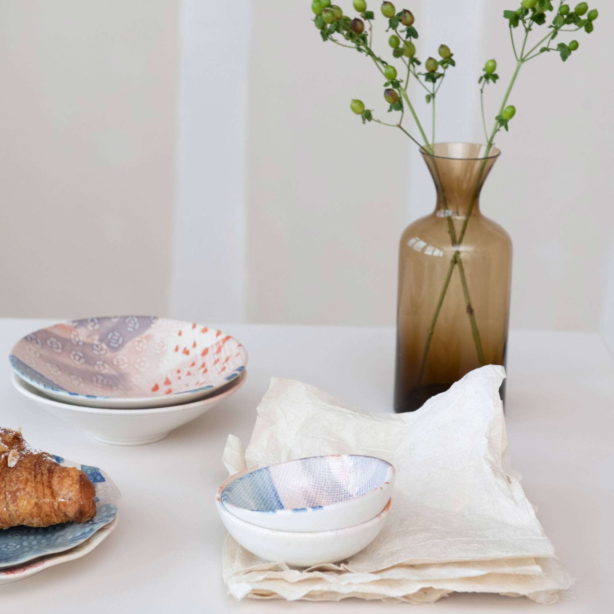 Hello Honey® 7.75" Abstract Elegance Stoneware Bowl Set